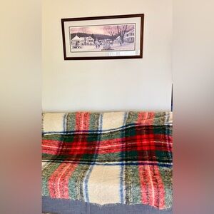 Vintage Scotch House Glen Cree all mohair classic tartan plaid blanket 6x4 foot